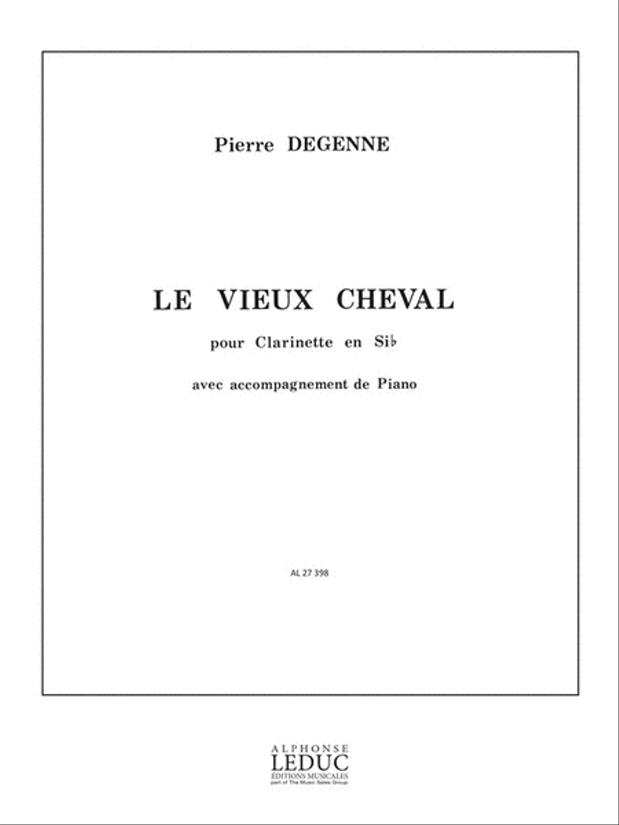 Le Vieux Cheval (clarinet & Piano) Clarinet Solo scores gallery preview page 1