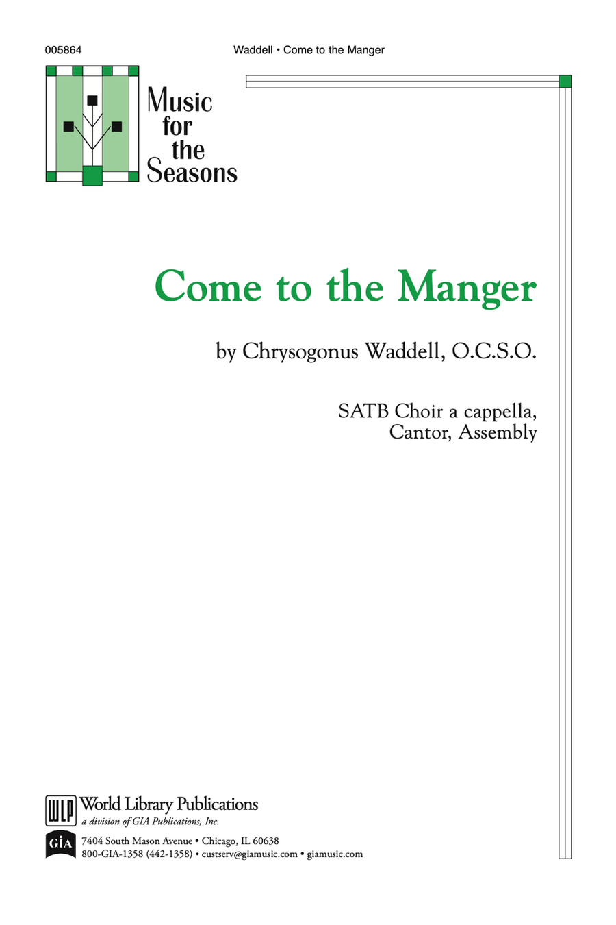 Come to the Manger 4-Part scores gallery preview page 1