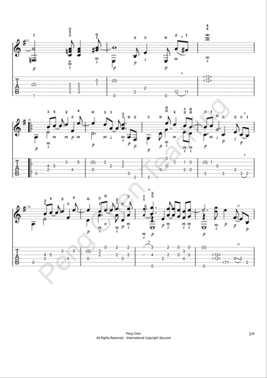 Killing Me Softly With His Song Acoustic Guitar scores gallery preview page 2