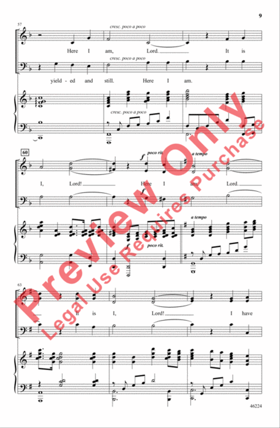 Here I Am, Lord 3-Part scores gallery preview page 9