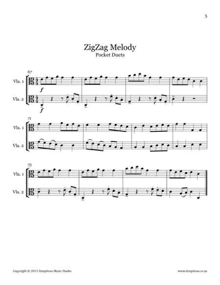 Strepitoso Violin Method - Pocket Duets, for 2 violas