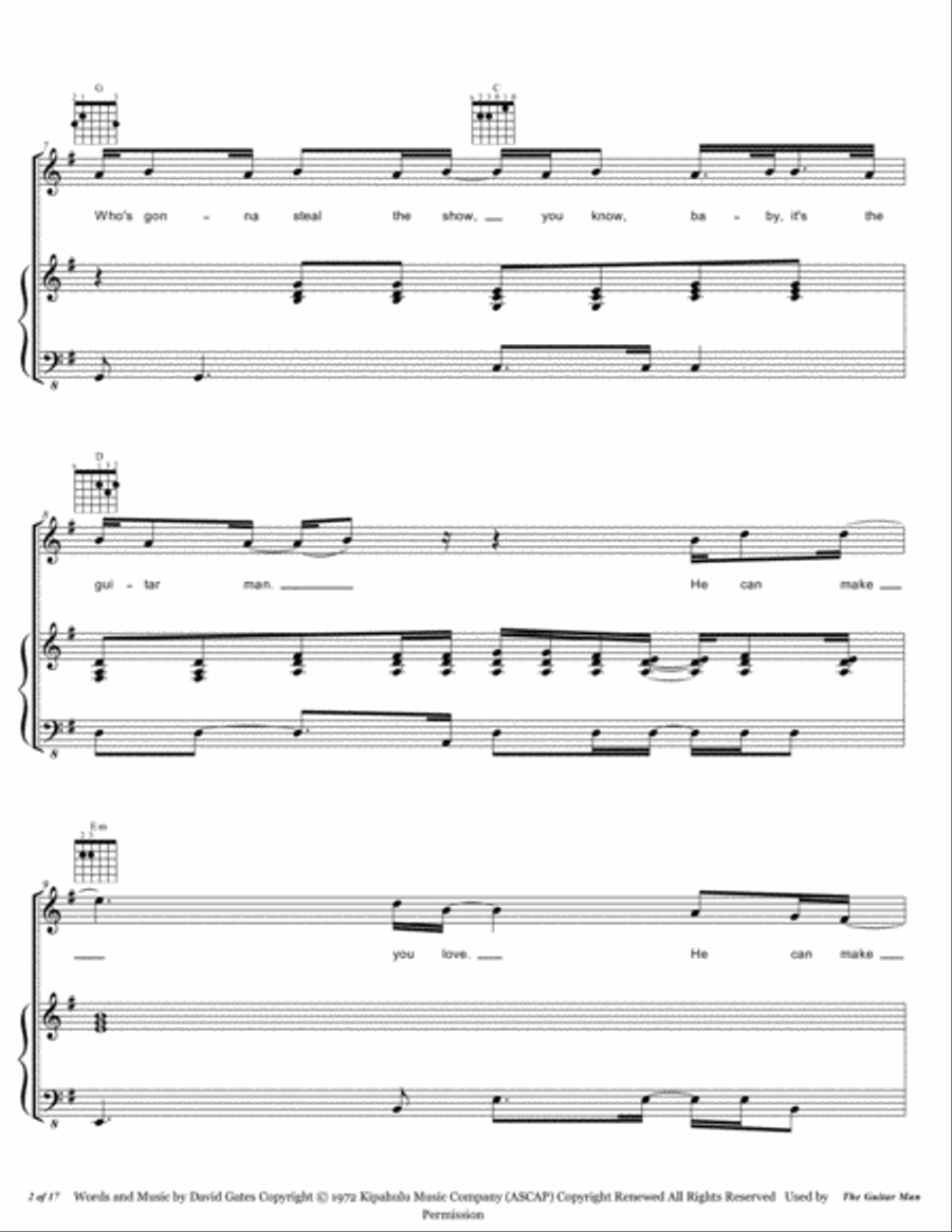The Guitar Man Voice scores gallery preview page 3