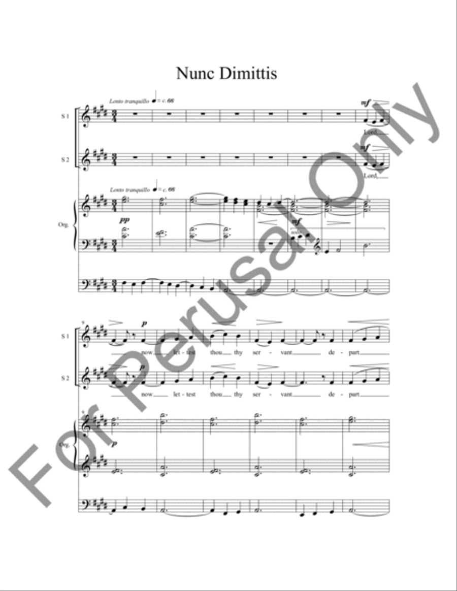 Magnificat and Nunc Dimittis in E SSA scores gallery preview page 14