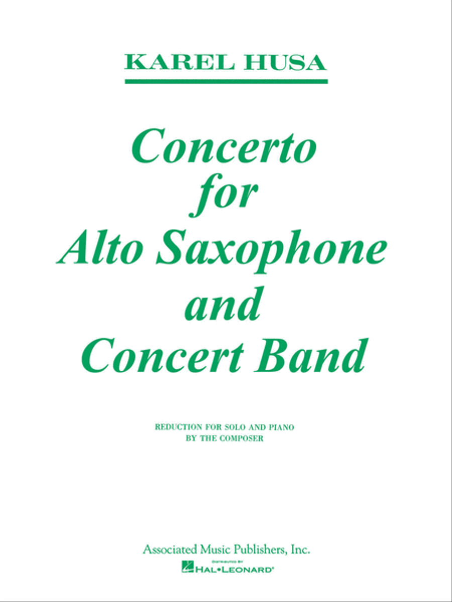 Concerto for Alto Saxophone and Concert Band Concert Band scores gallery preview page 1