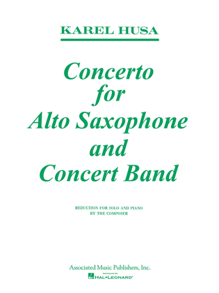 Book cover for Concerto for Alto Saxophone and Concert Band