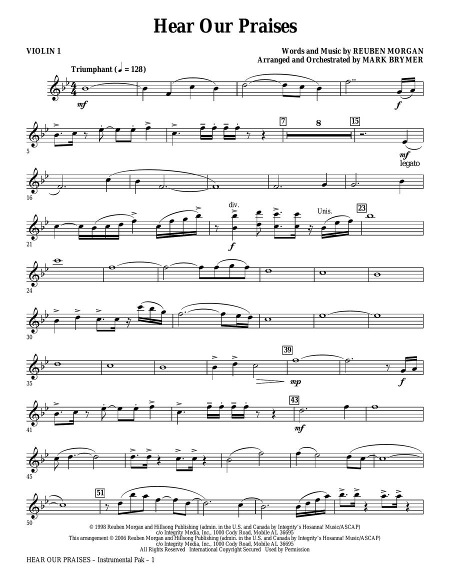 Hear Our Praises (arr. Mark Brymer) - Cello