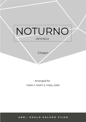Book cover for NOTURNO OP.9 NO.2 - CHOPIN -VIOLIN QUARTET