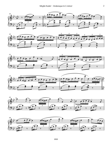 Arabesque in G minor for Intermediate Piano image number null