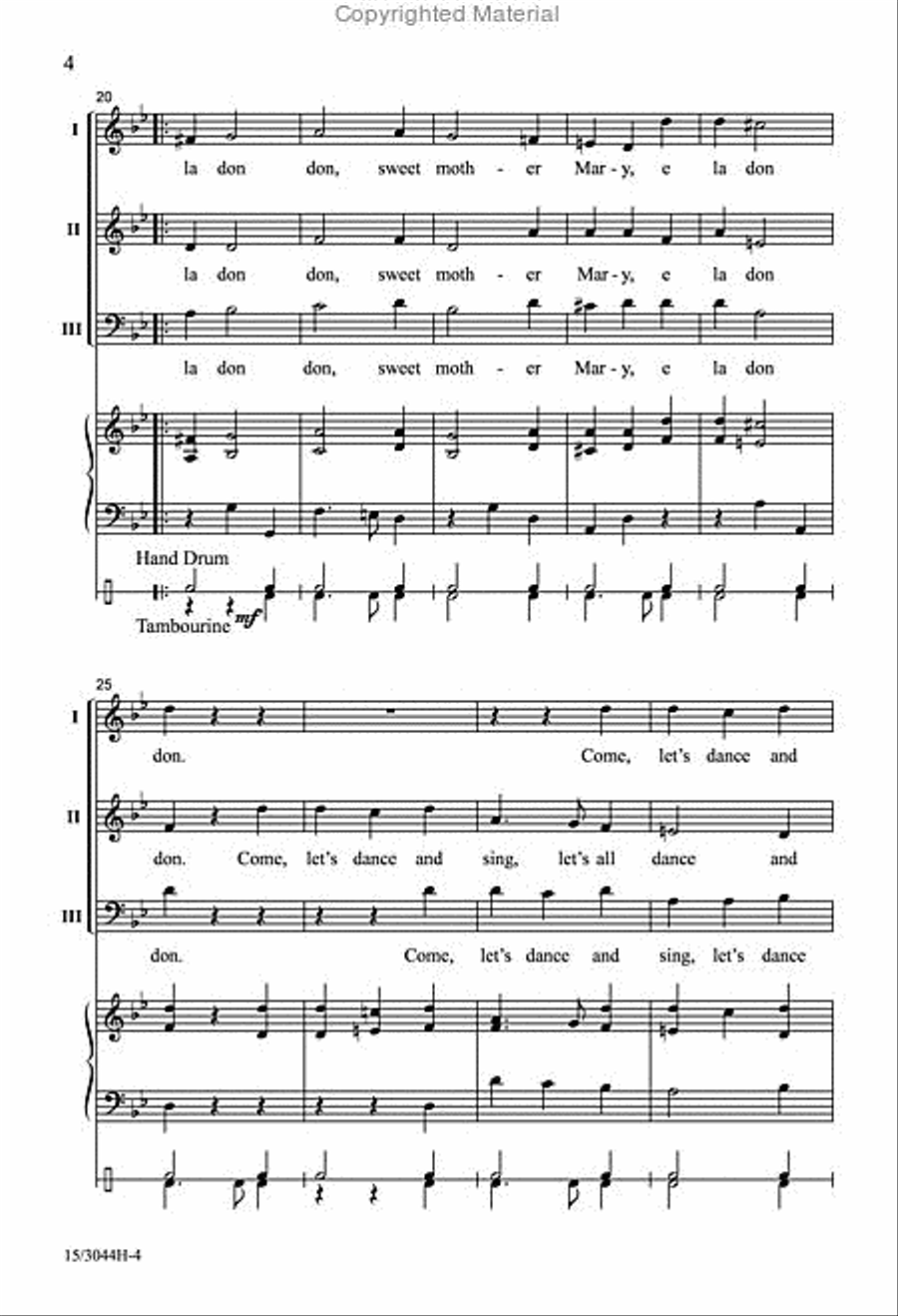 E La Don Don E La Don Don 3-Part scores gallery preview page 4