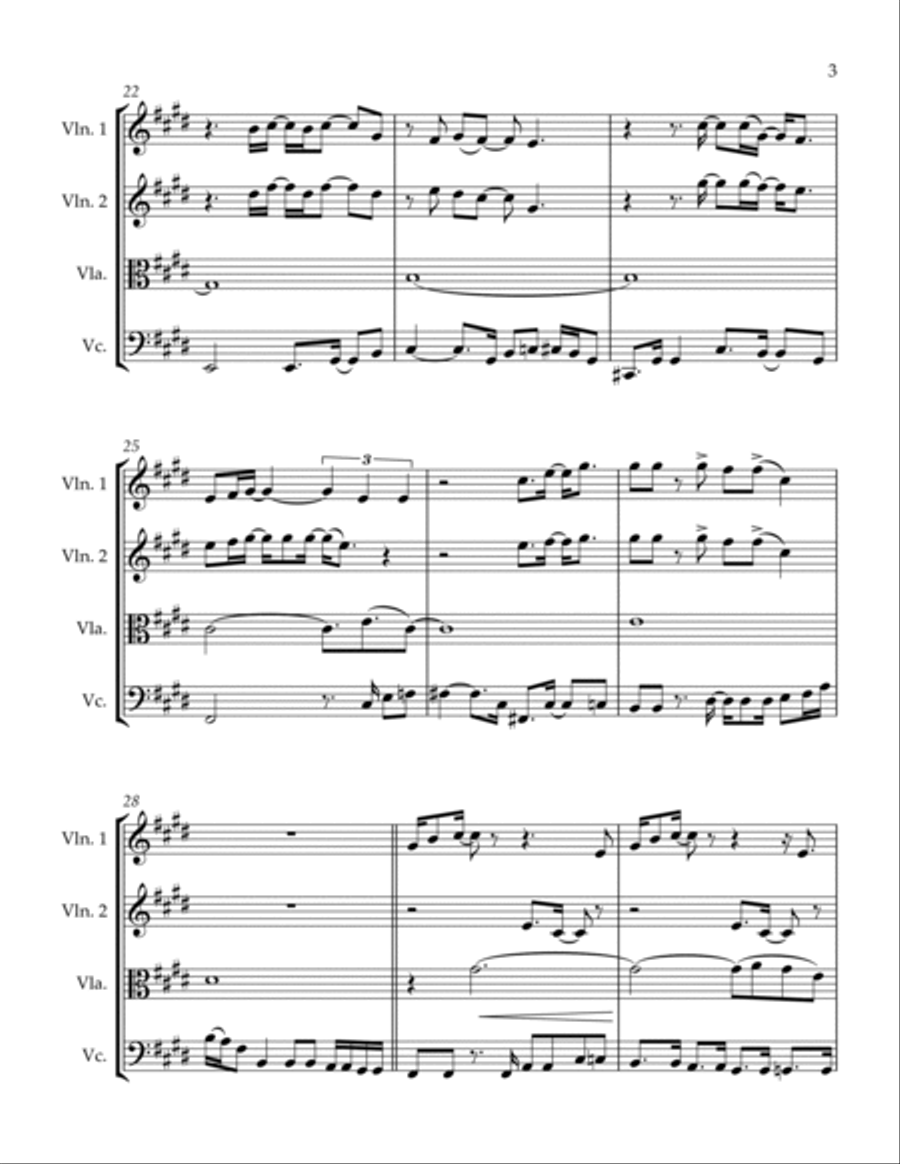What's Going On String Quartet scores gallery preview page 3