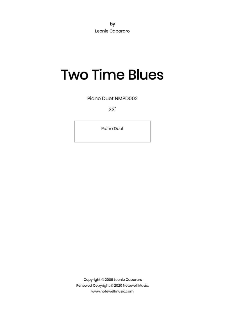 Two Time Blues (Piano duet) image number null