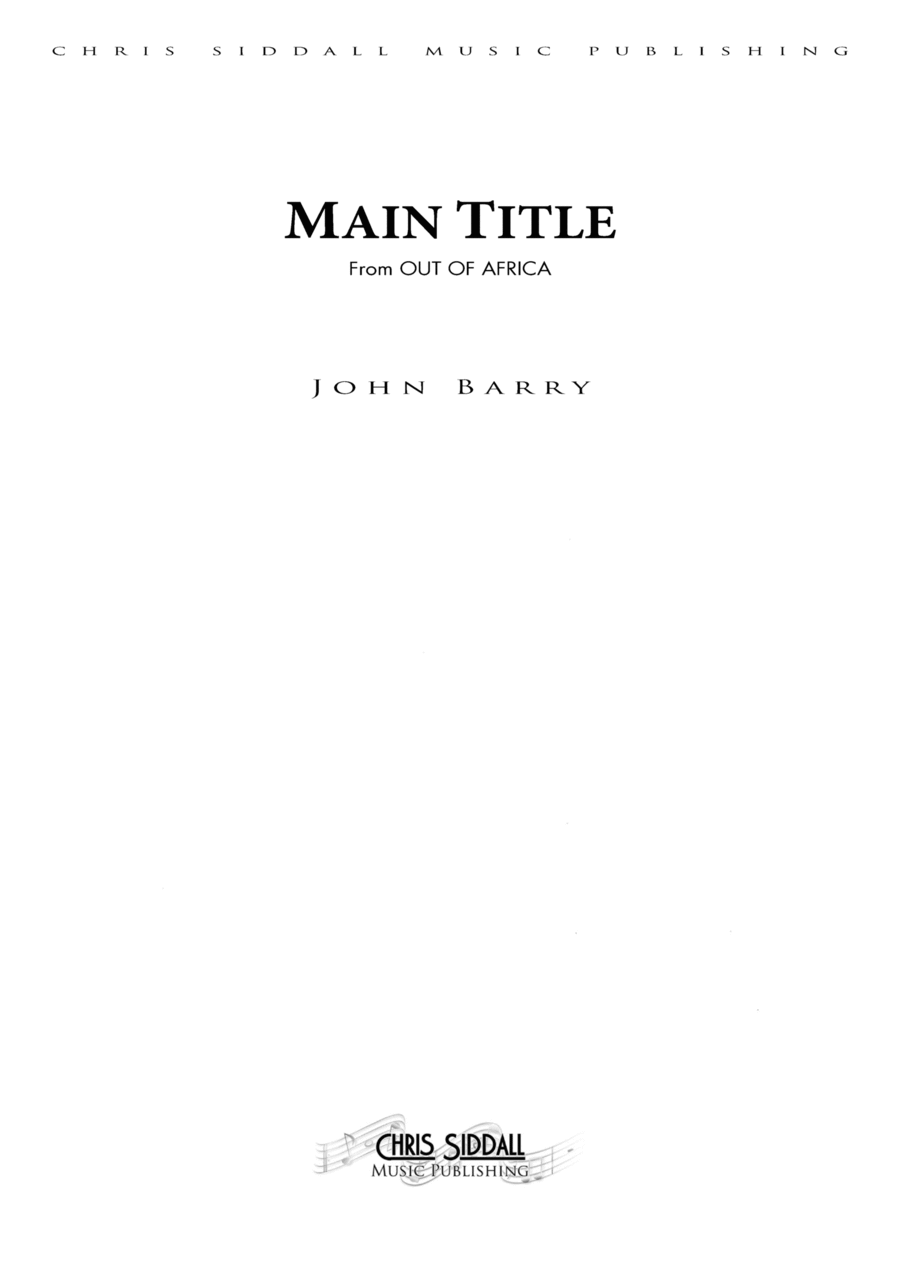 I Had A Farm In Africa (main Title) Full Orchestra scores gallery preview page 1