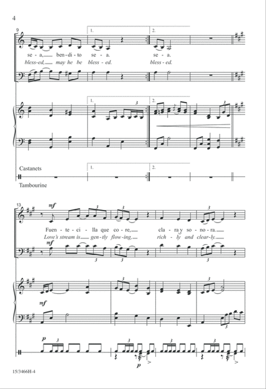 Tres Villancicos Españoles 4-Part scores gallery preview page 4