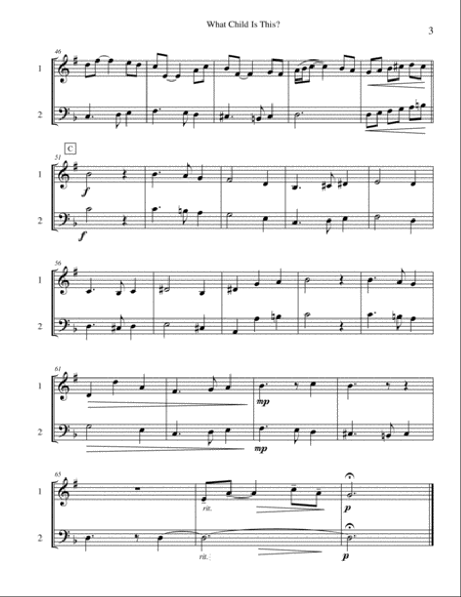 Seven Christmas Duets Brass Ensemble scores gallery preview page 3