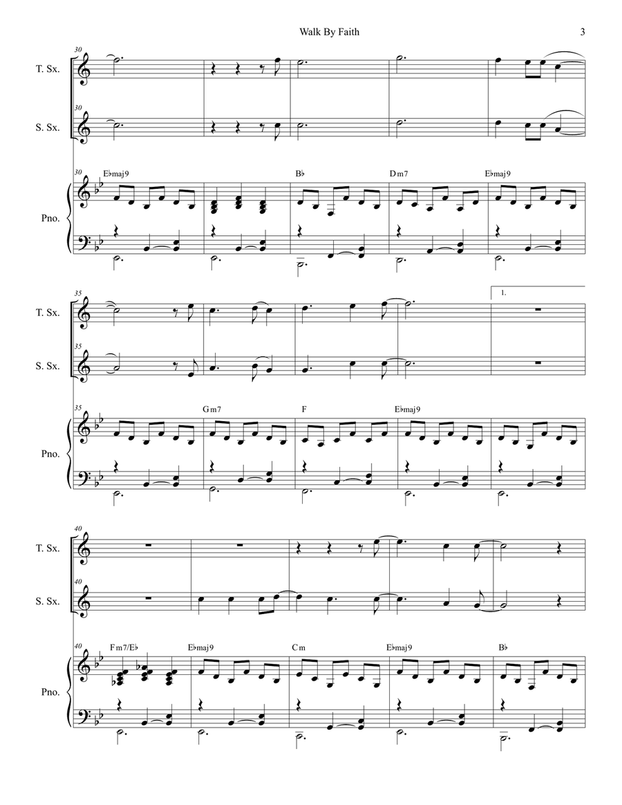 Walk By Faith Walk By Faith Woodwind Duet scores gallery preview page 3