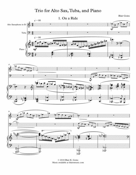 Trio for Alto Sax, Tuba, and Piano image number null