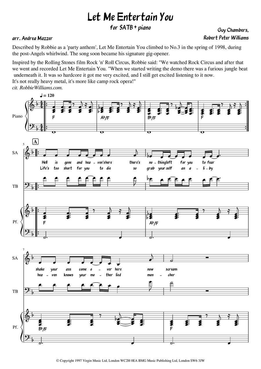 Let Me Entertain You 4-Part scores gallery preview page 2
