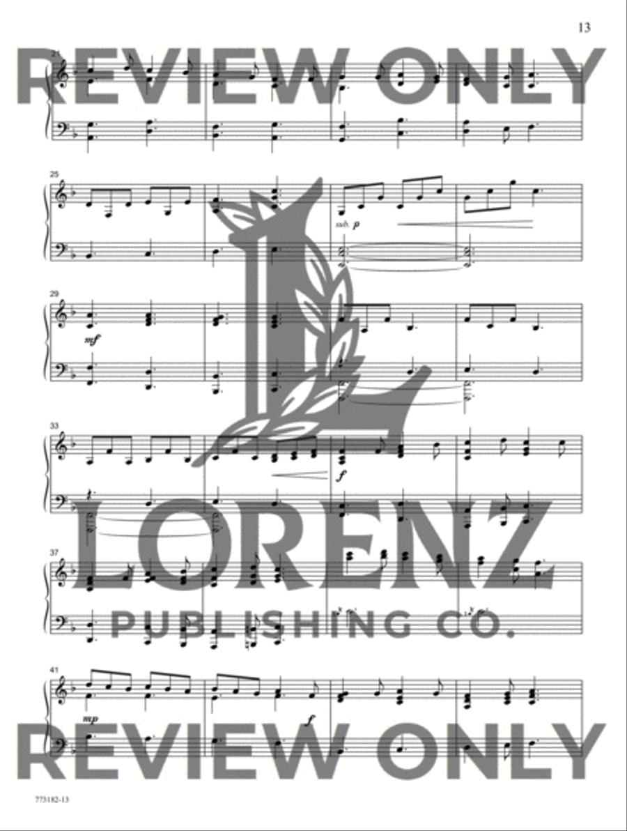 All Is Mary and Bright Piano Solo scores gallery preview page 7