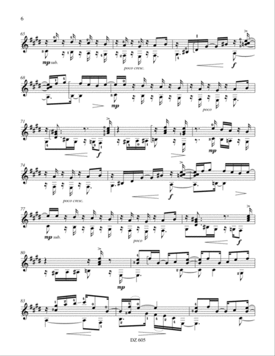 De la rumba son Classical Guitar scores gallery preview page 6