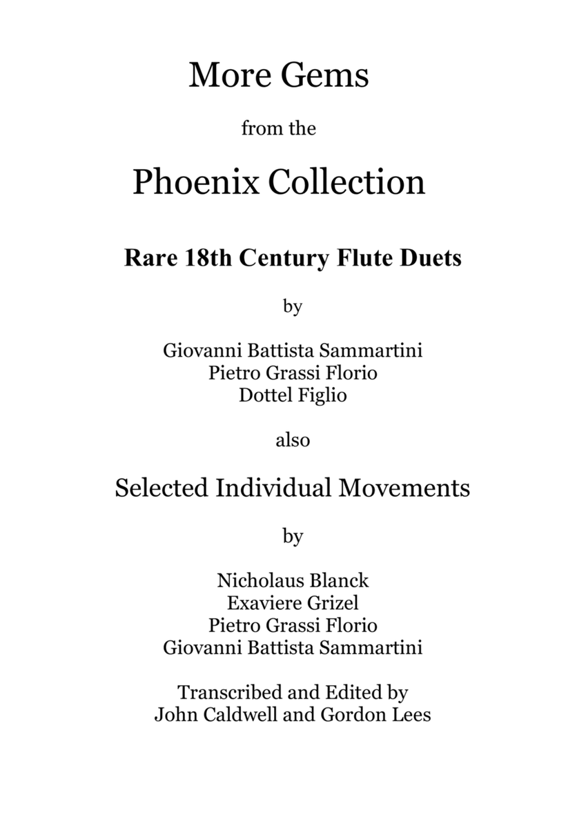 More Gems from the Phoenix Collection: Rare 18th Century Flute Duets