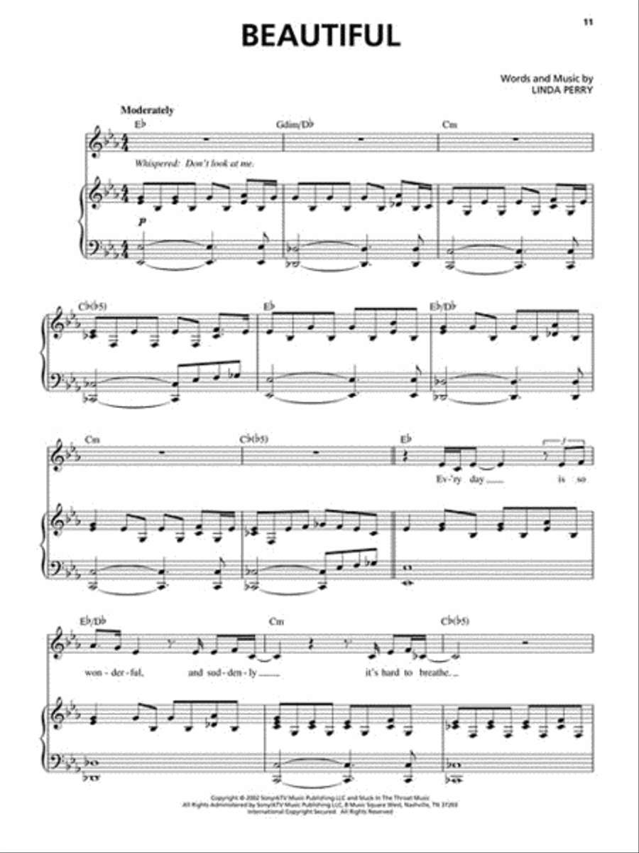 Vocal Pop - Original Keys for Female Singers Piano, Vocal scores gallery preview page 3