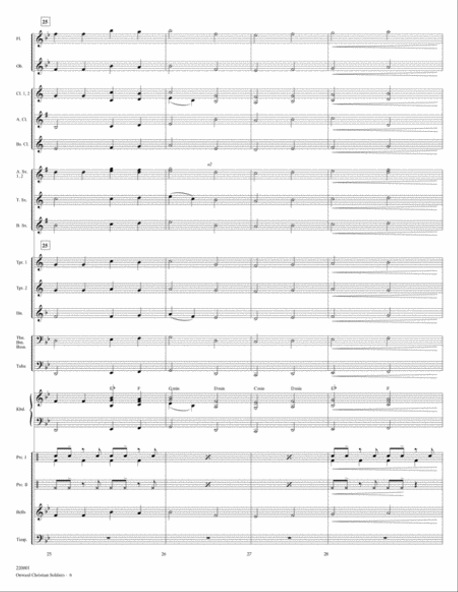 Onward Christian Soldiers Concert Band scores gallery preview page 6