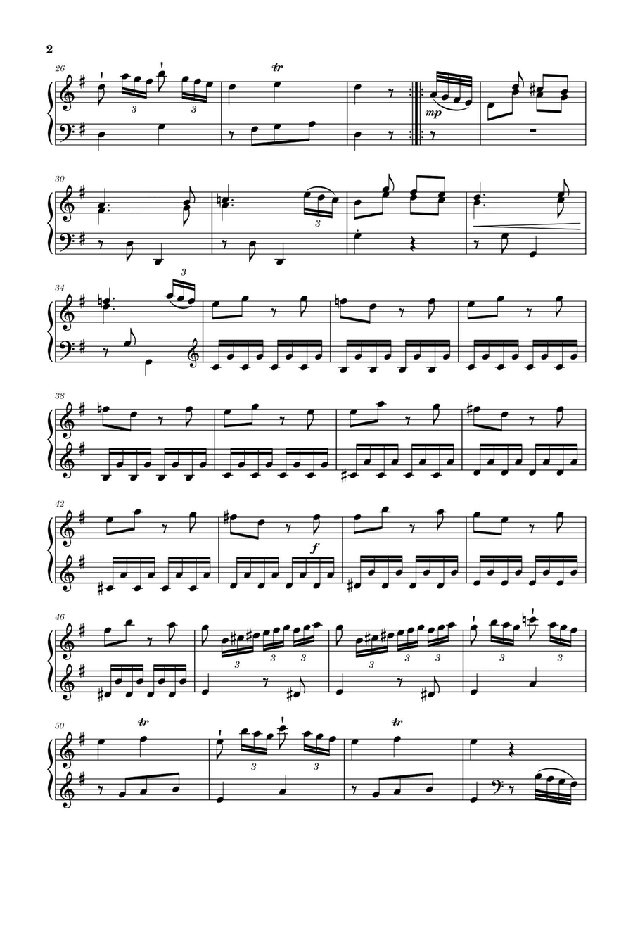 Sonata in G Major Hob. XVI G1 - Franz Joseph Haydn Piano Solo scores gallery preview page 2