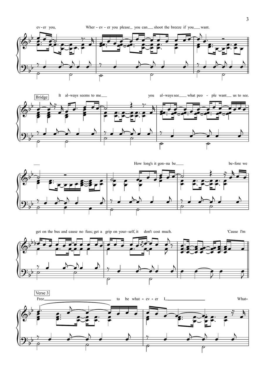 Whatever Piano Solo scores gallery preview page 4