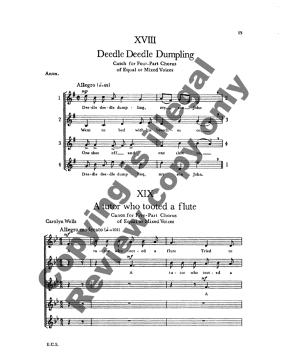 Epigrams and Epitaphs (21 Catches and Canons in 2-8 Parts) Choir scores gallery preview page 6