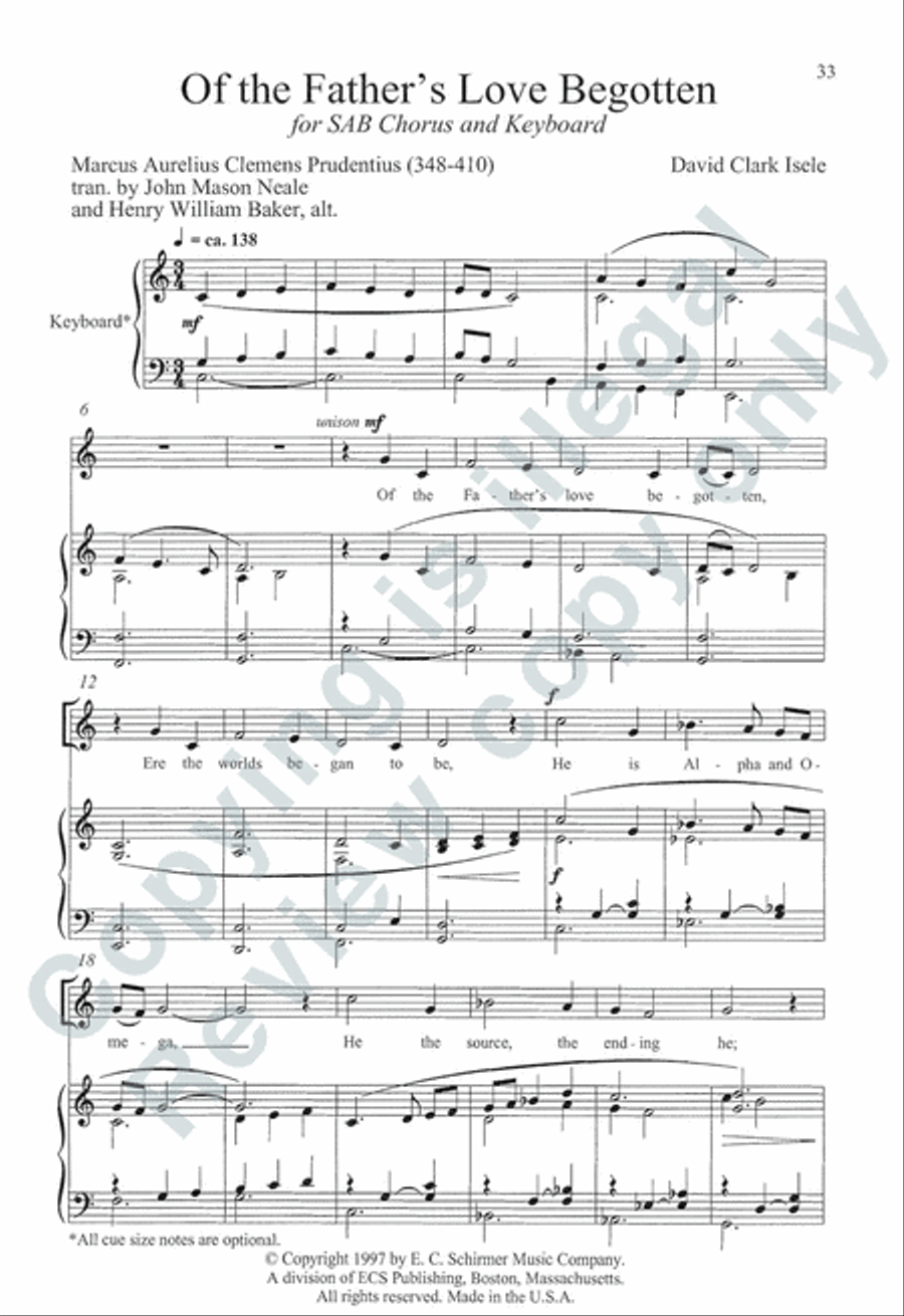Somerset Anthem Books, Volume IV (Christmastide) 3-Part scores gallery preview page 13