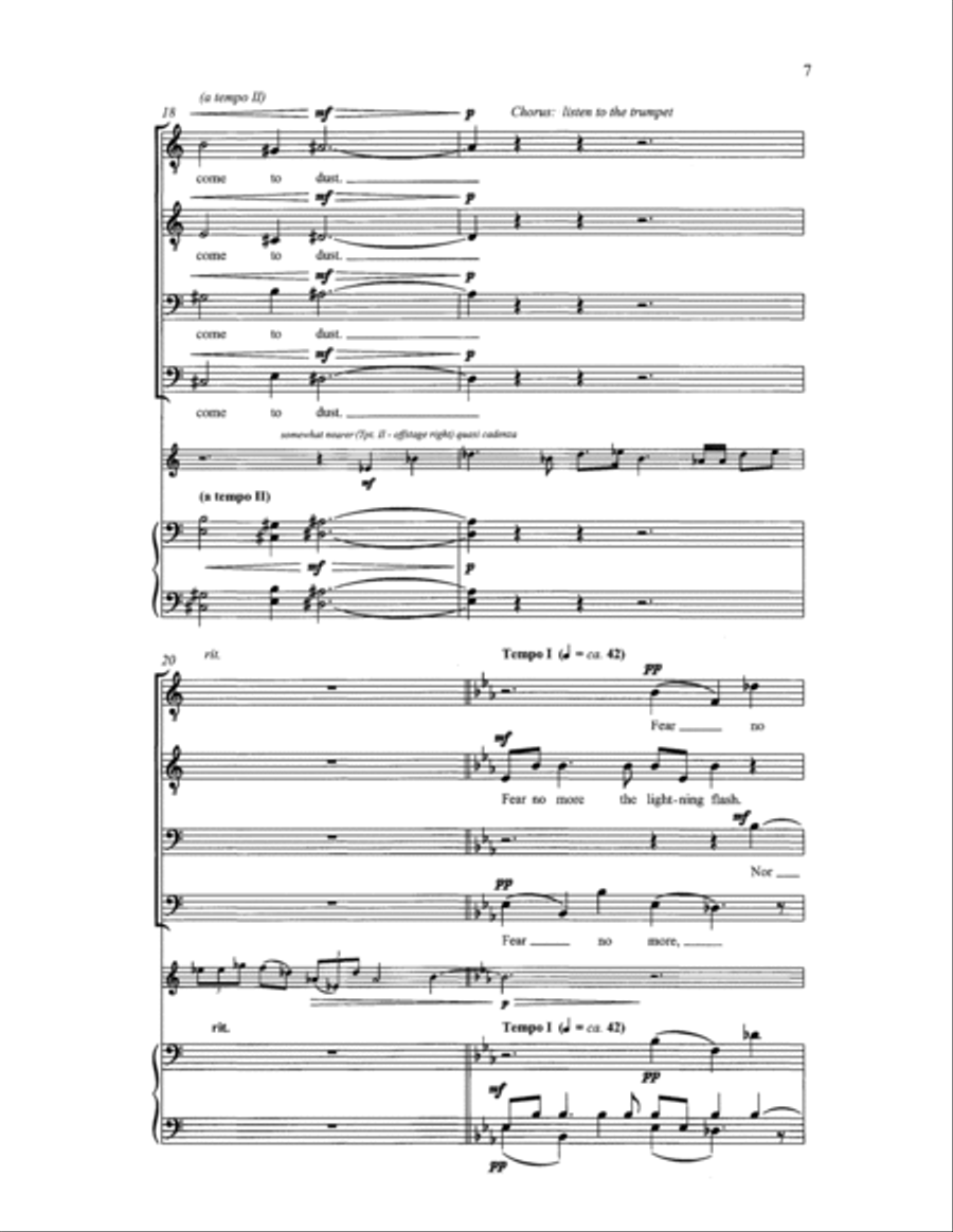 Cymbeline: Dirge Cymbeline: Dirge TTBB scores gallery preview page 6
