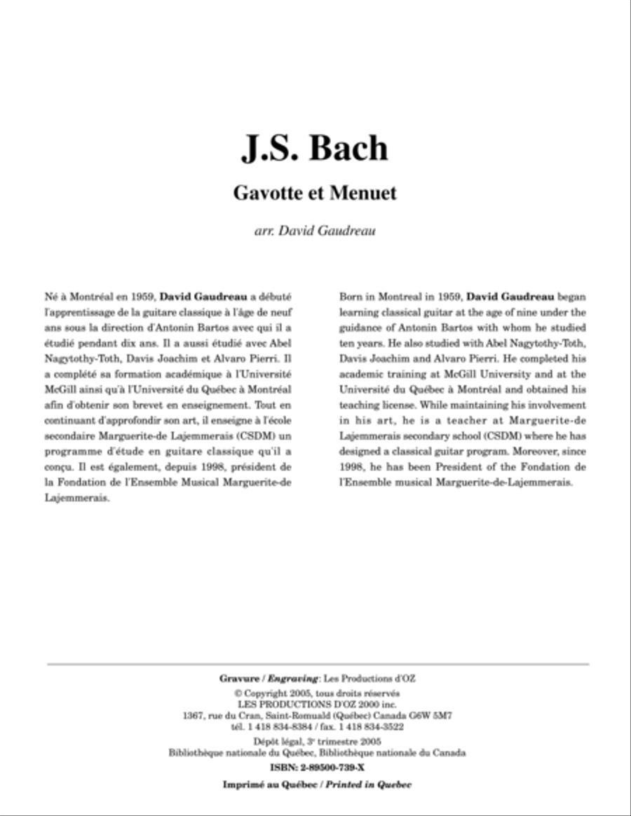 Gavotte et Menuet Cello scores gallery preview page 1