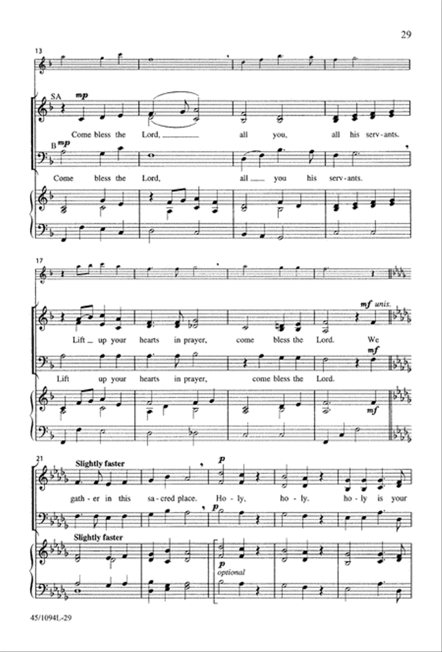 10 Anthems for about 10 Singers Unison Choir scores gallery preview page 30
