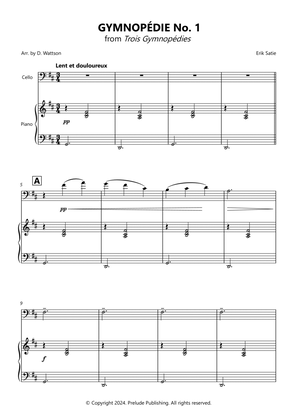 Gymnopédie No. 1 for cello and piano