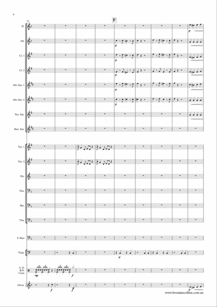 Broken Trumpets Concert Band scores gallery preview page 6