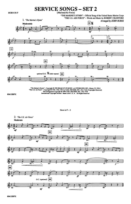 Service Songs - Set 2 (Marines/Air Force): 1st F Horn
