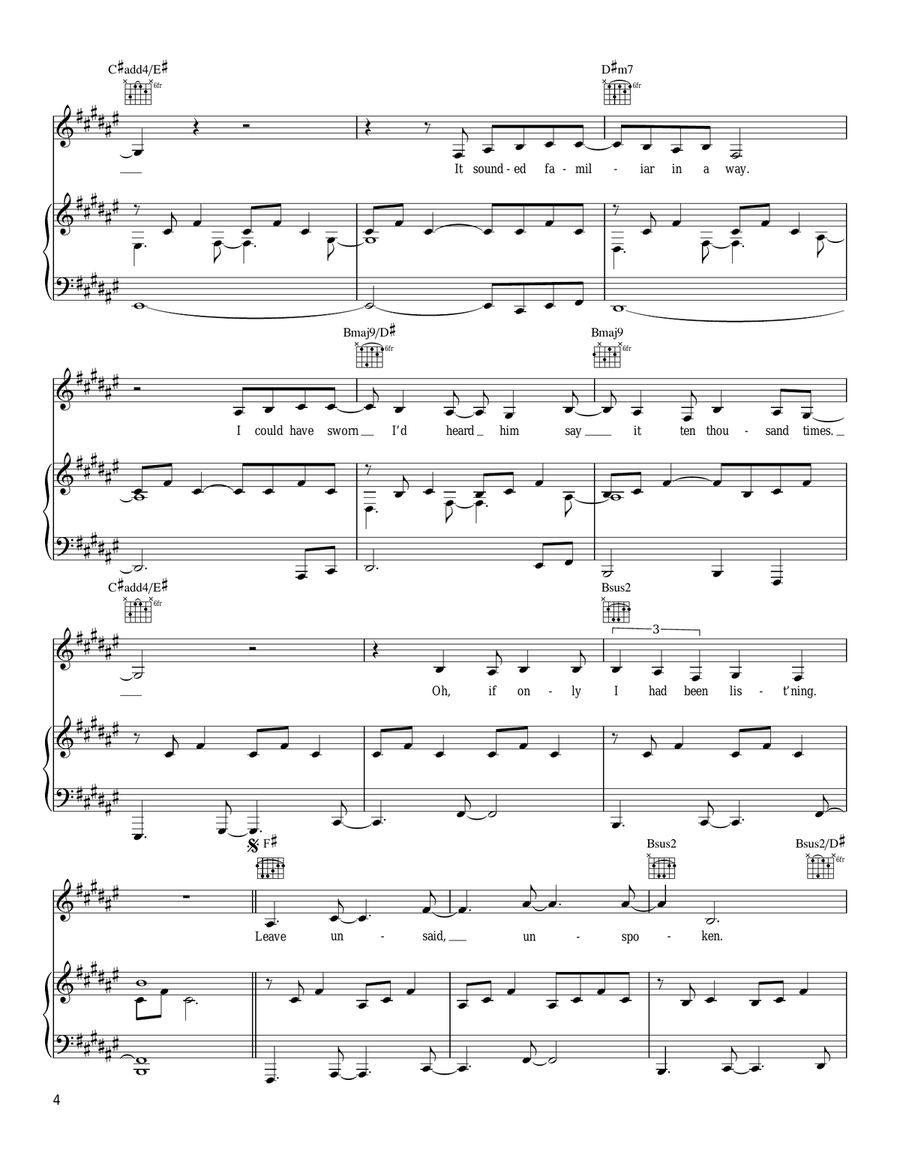 Between The Lines Piano, Vocal, Guitar scores gallery preview page 4
