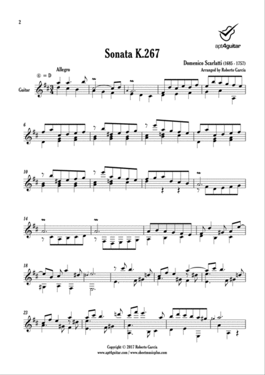 Sonata K.267 Small Ensemble scores gallery preview page 2