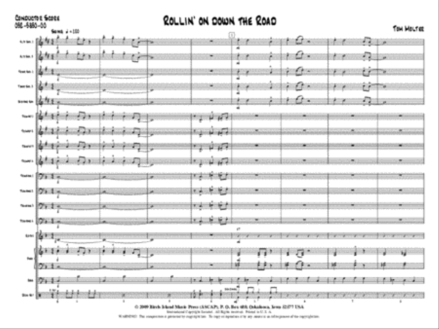 Rollin' On Down The Road Jazz Ensemble scores gallery preview page 2