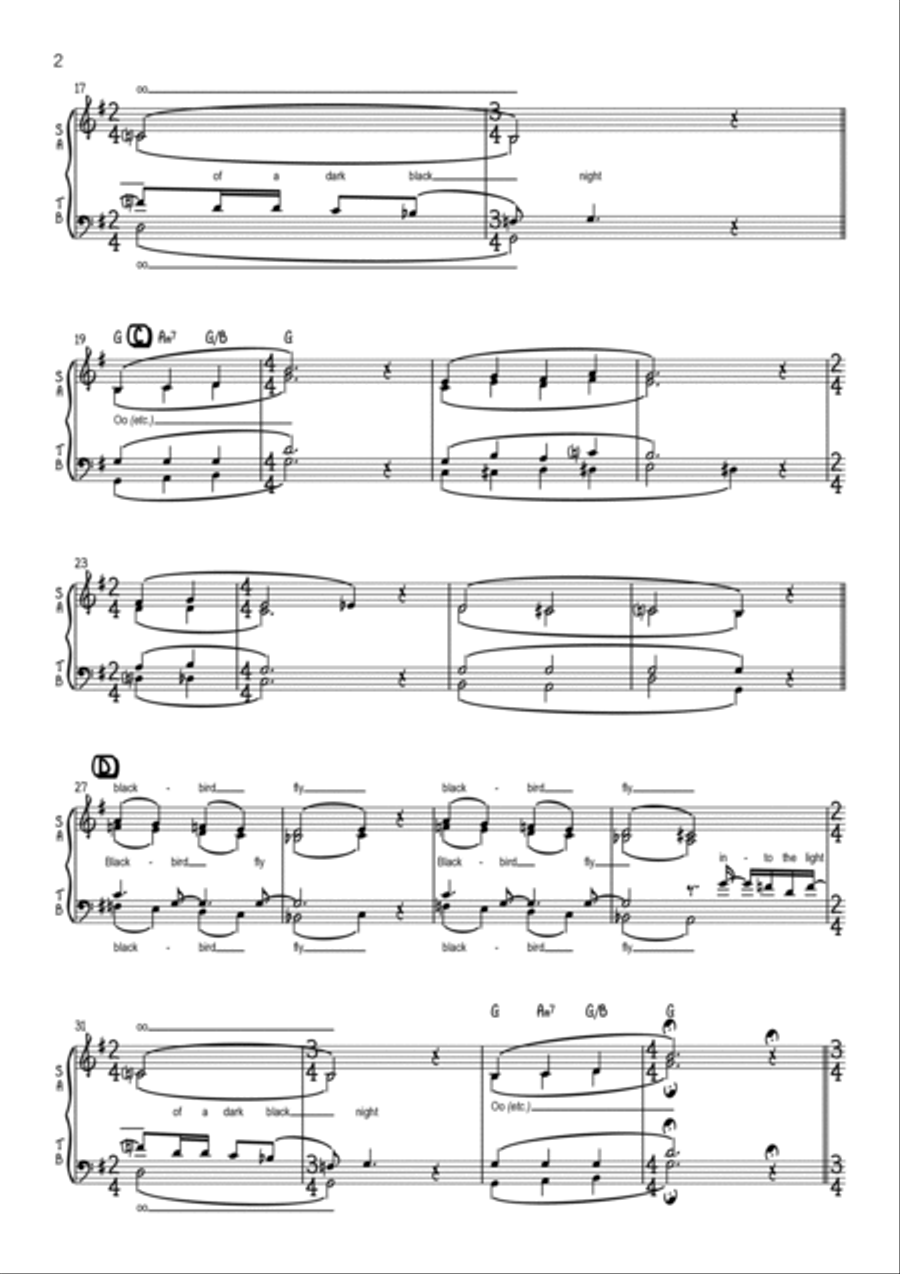 Blackbird 4-Part scores gallery preview page 2