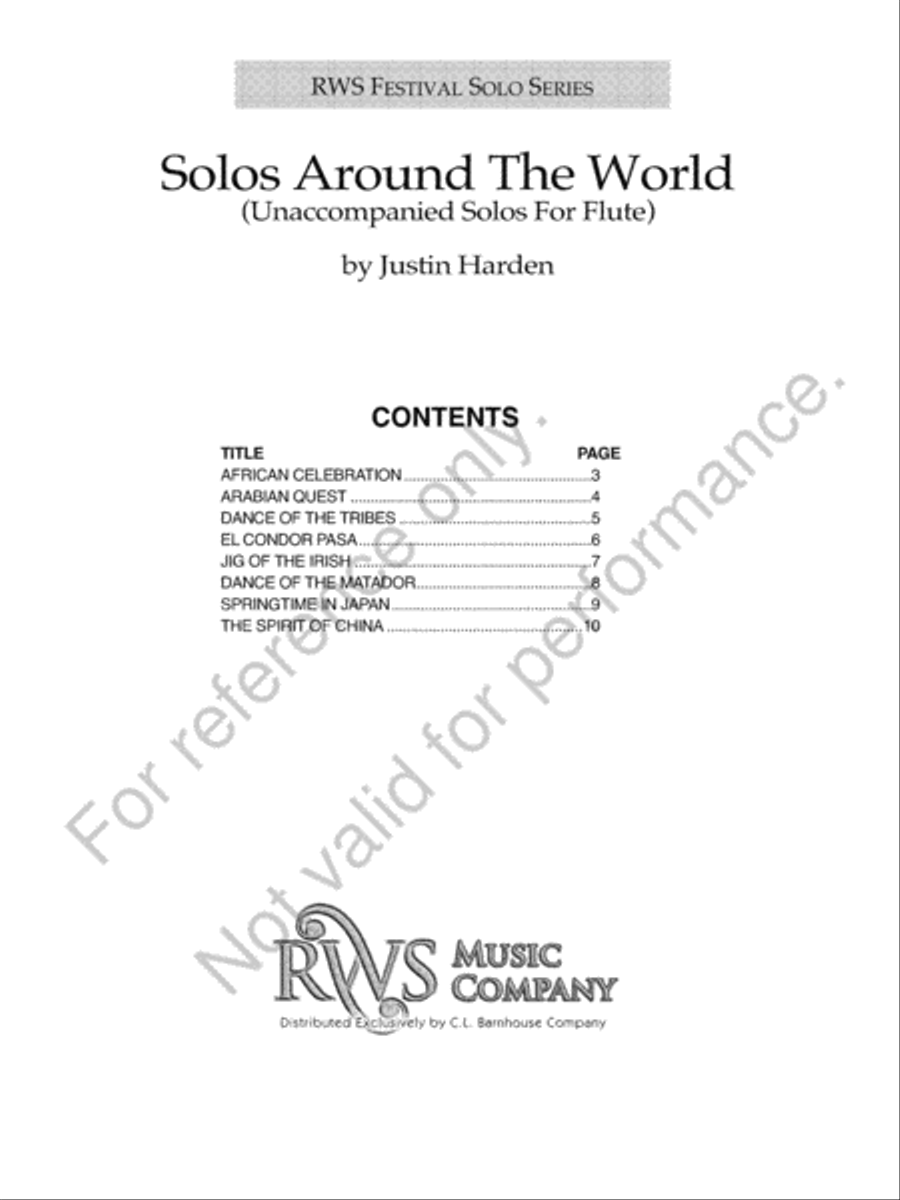 Solos Around the World Solos Around the World Flute Solo scores gallery preview page 3