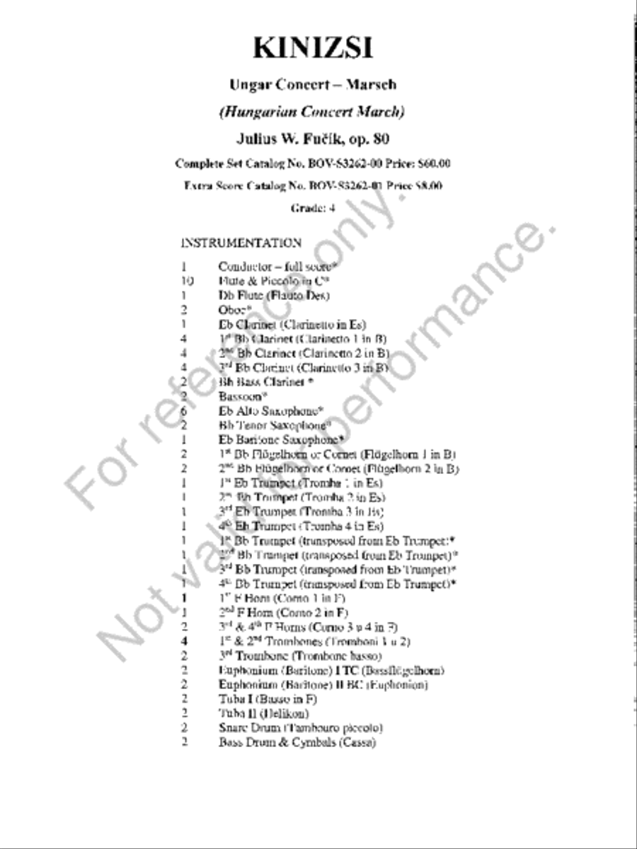 Kinizsi Concert Band scores gallery preview page 2
