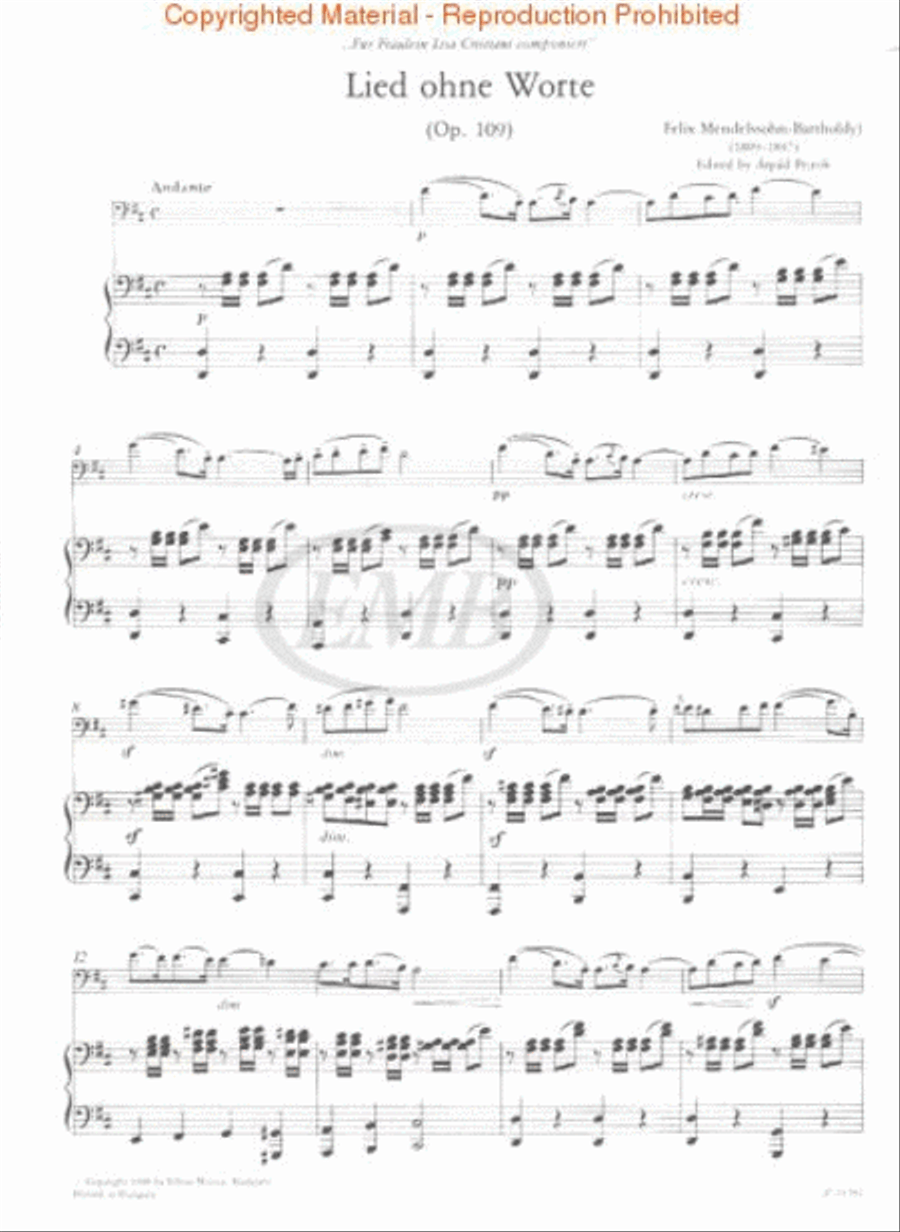 Lied Ohne Worte, Op. 109 Piano Accompaniment scores gallery preview page 2