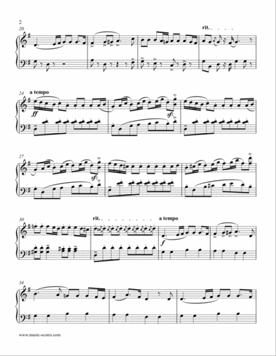 Czardas: Hungarian Dance from Coppelia - Intermediate Piano Piano Solo scores gallery preview page 2