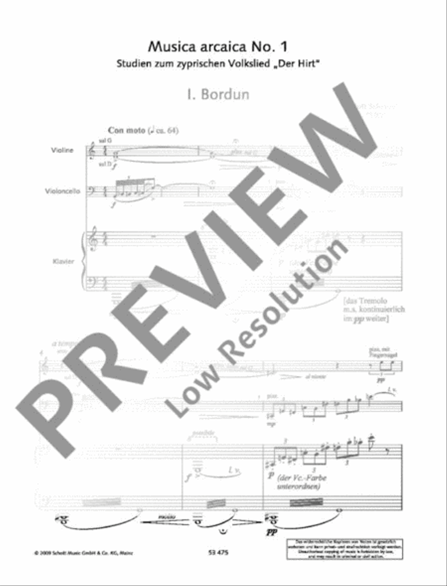 Musica arcaica No. 1 Piano Trio scores gallery preview page 10