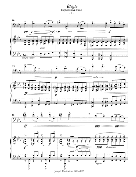 Fauré: Élégie Op. 24 for Euphonium & Piano image number null