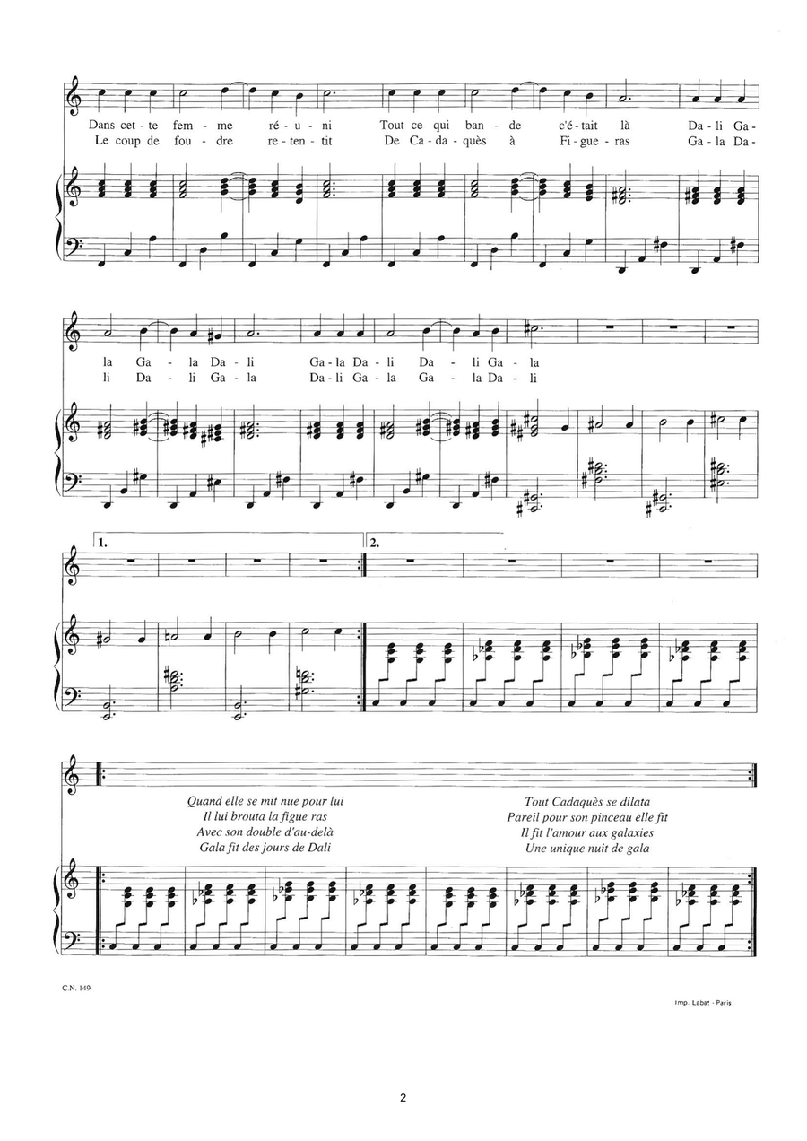 Daligala Daligala Piano, Vocal scores gallery preview page 2