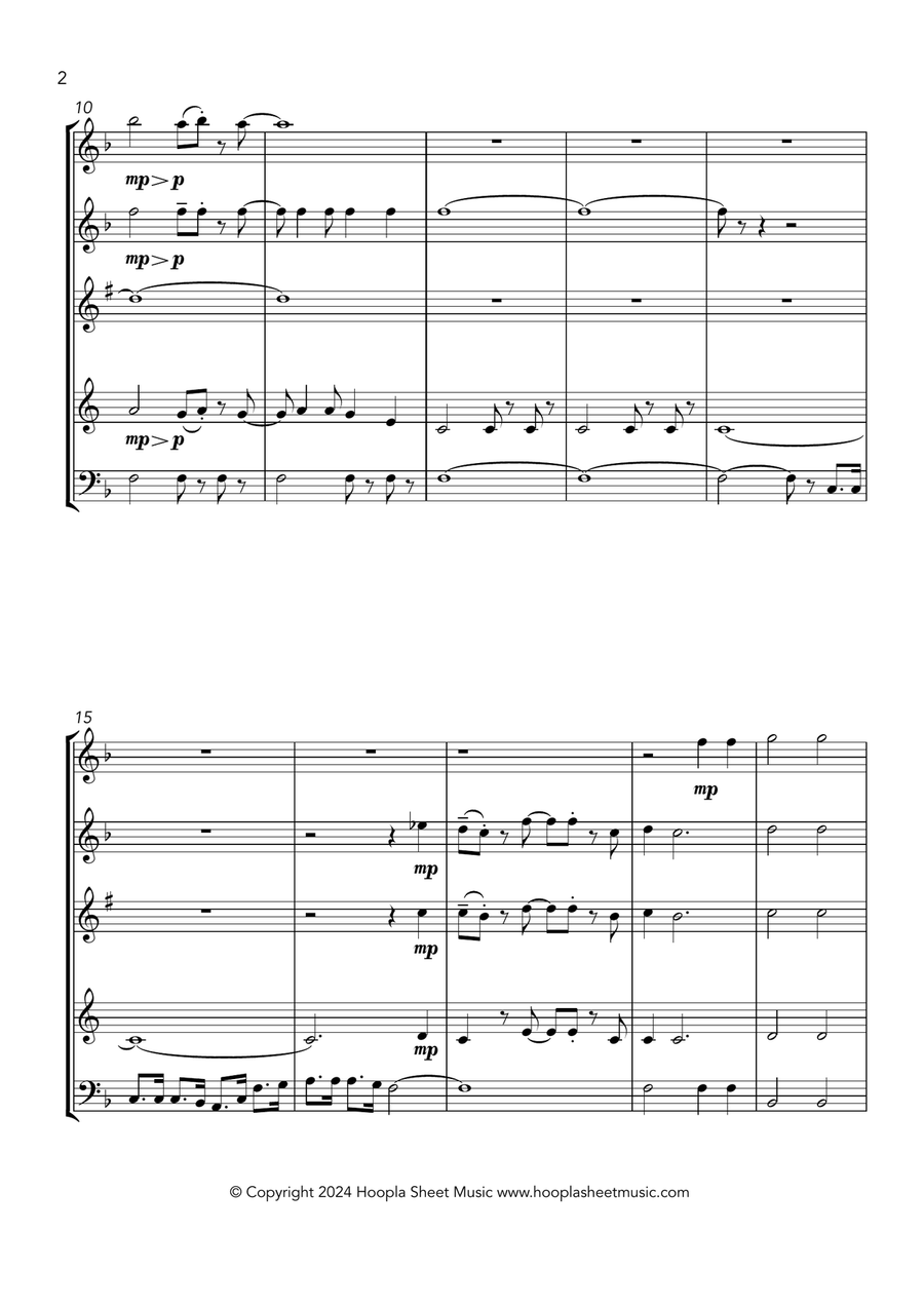 Battle Hymn of the Republic (Rock Style) Woodwind Quintet scores gallery preview page 2