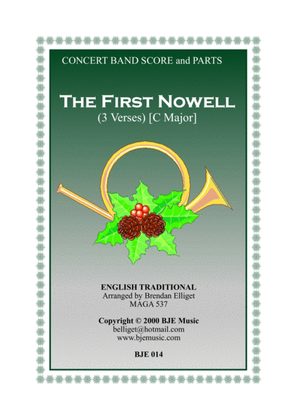 Book cover for The First Nowell (Noel) - Concert Band Score and Parts