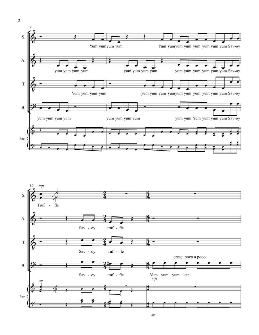 Savoy Truffle Savoy Truffle 4-Part scores gallery preview page 3